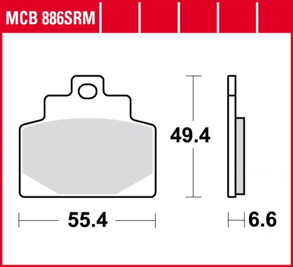 Bremsbeläge vorne - TRW - HENG TONG Bremszange links+rechts - Piaggio MP3 300-500 ccm (ab Bj. 2014)